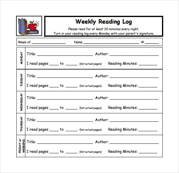 FREE 8 Sample Weekly Log Templates In PDF