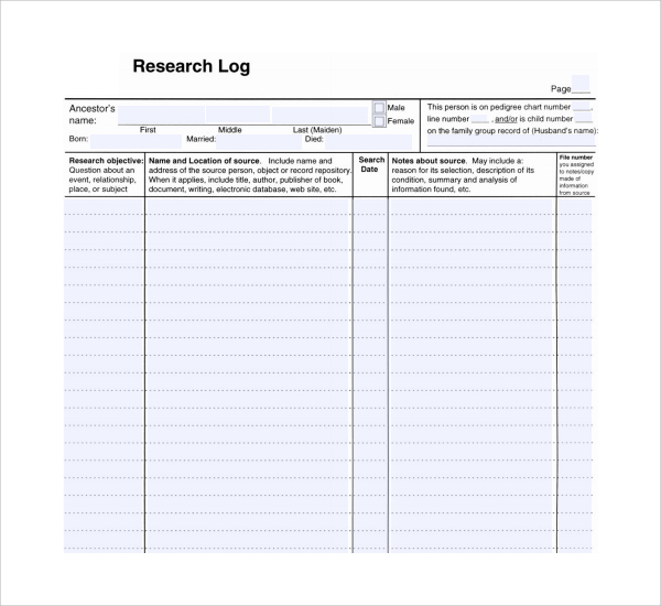 dissertation logbook template