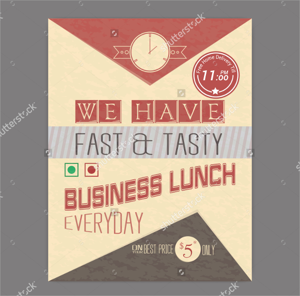 tasty lunch flyer template