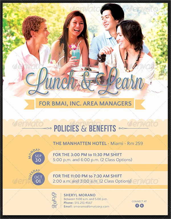 corporate lunch flyer template