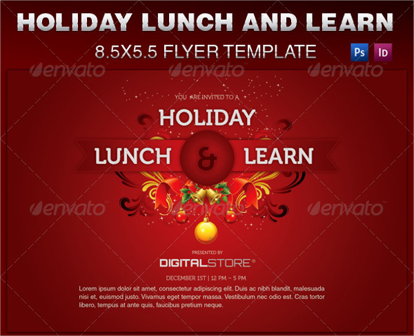 holiday lunch flyer template