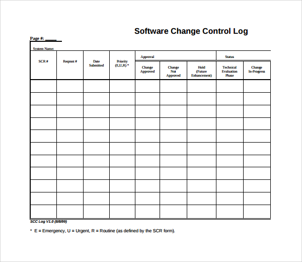 Change Log Templates | 9+ Free Word, Excel & PDF Formats