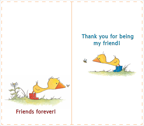 Friendship Card Templates 11+ Free Printable Word & PDF Samples