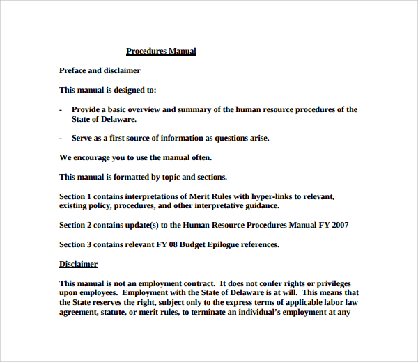 sop sample document 8  PDF Free Manual Template  Procedural Documents Sample in