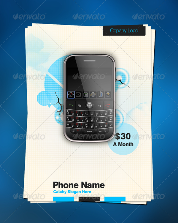 phone advertising flyer template