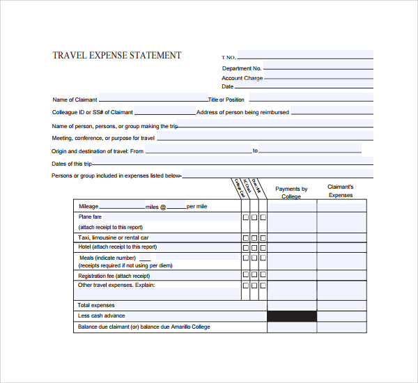 example of expense statement template%ef%bb%bf