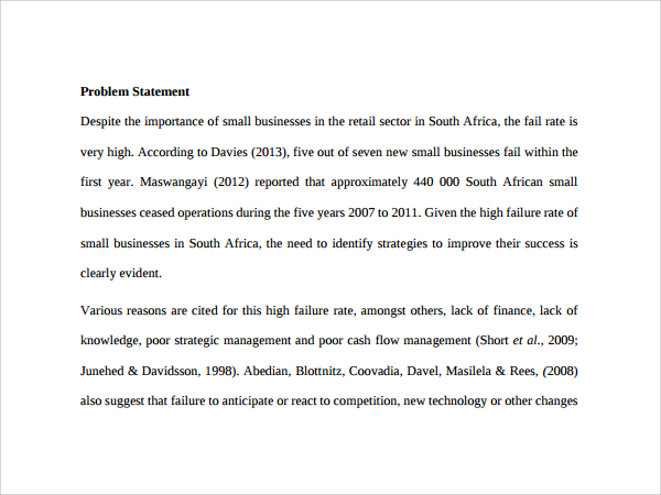 business problem statement template