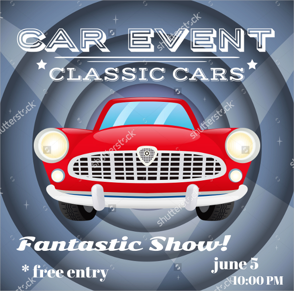 classic car show flyer template