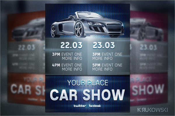 amazing car show flyer template