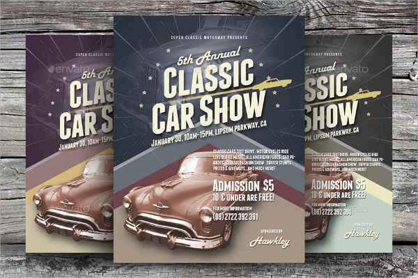 photoshop psd car show flyer template