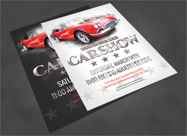 psd format car show flyer template