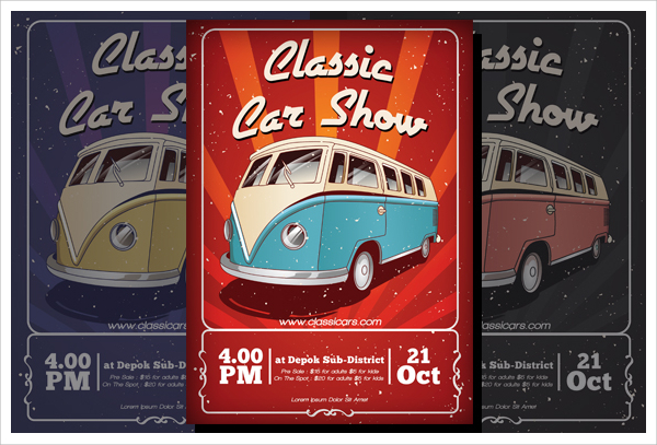 psd file format car show flyer template