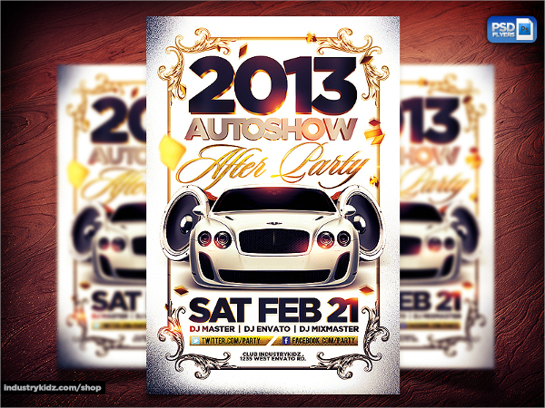 attracting car show flyer template