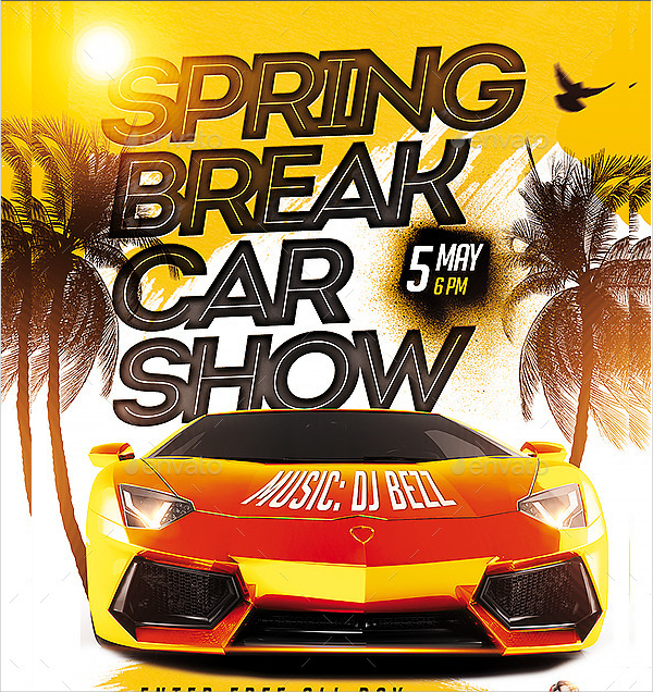 spring car show flyer template1