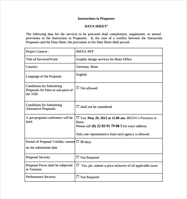 Sample Graphic Design Proposal Template 9  Free Documents in PDF Word