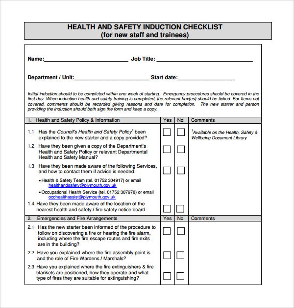 2023 Induction Checklist Template Fillable Printable Pdf And Forms Porn Sex Picture 9822