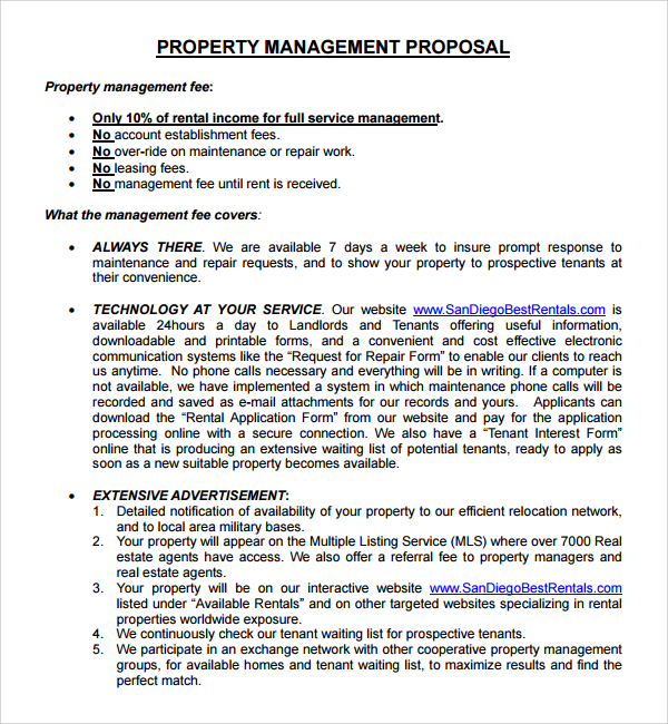 FREE 15+ Sample Property Management Proposal Templates in ...