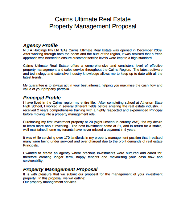 real estate property management proposal%ef%bb%bf