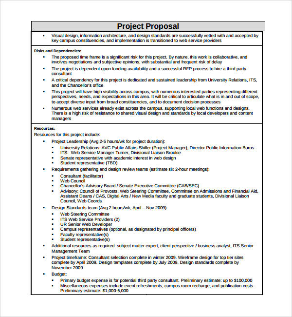 Sample Web Design Proposal Template 8+ Free Documents in PDF, Word