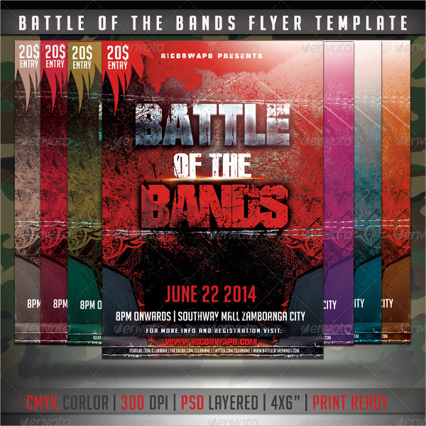psd file format band flyer template