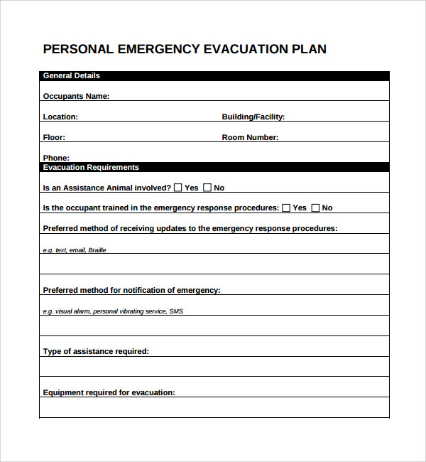 10  Evacuation Plan Templates Sample Templates