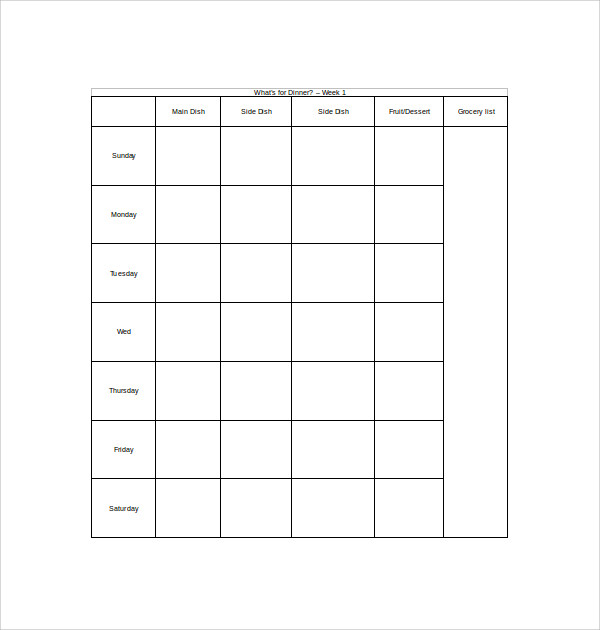 weekly meal plan template doc%ef%bb%bf