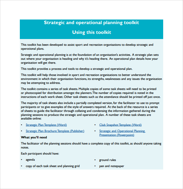 strategic and operational planning template%ef%bb%bf1