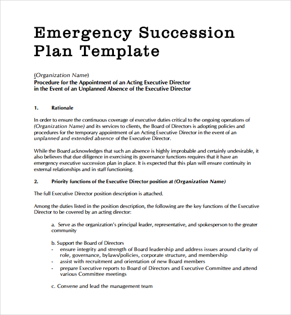 FREE 9  Sample Succession Planning Templates in PDF MS Word