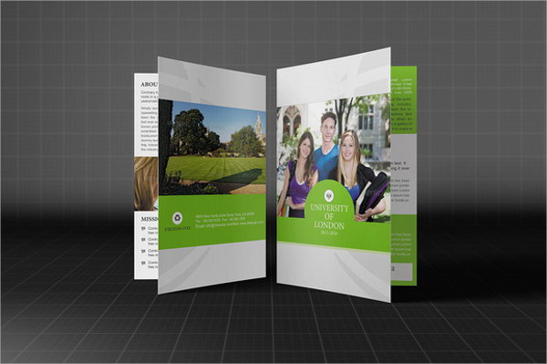 bi fold university brochure template 