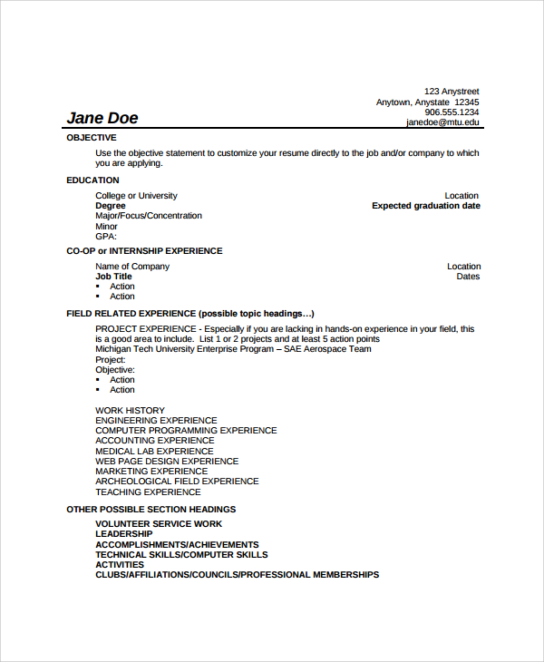 sample biomedical engineer resume