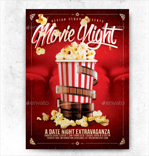 FREE 13 Movie Night Flyer Templates In EPS PSD MS Word Publisher 