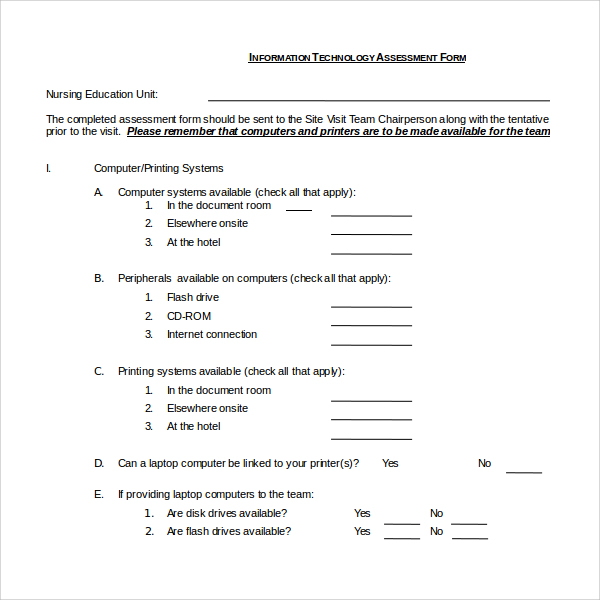 information technology assessment form doc%ef%bb%bf