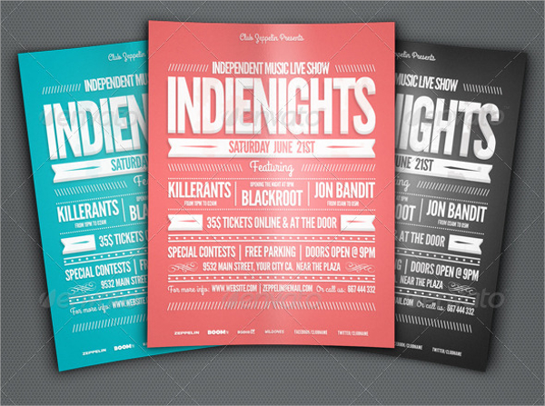 indie typography flyer template