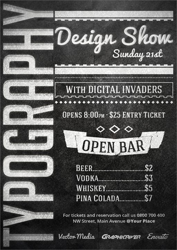 typography flyer template