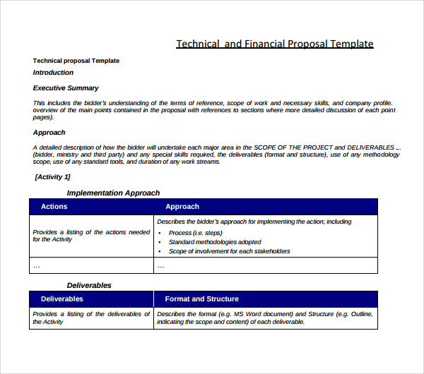 FREE 19 Sample Financial Proposal Templates In Excel PDF MS Word 
