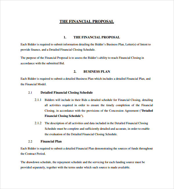 research proposal finance example