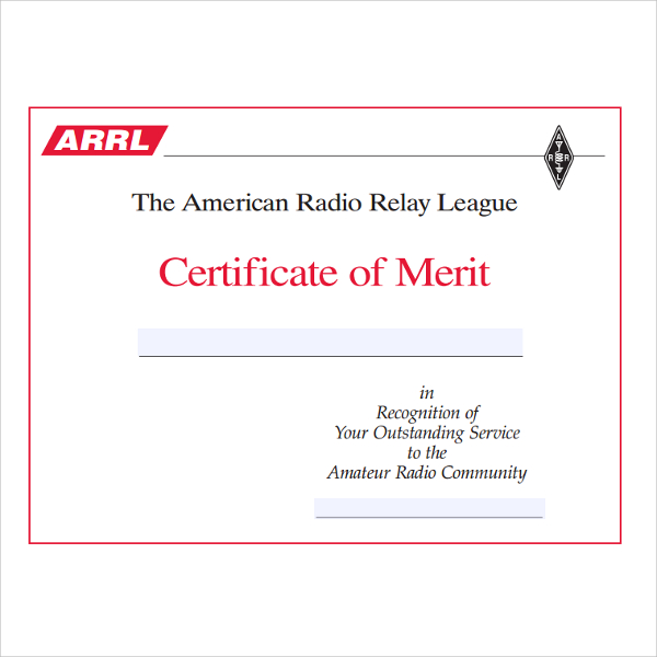 sample merit certificate