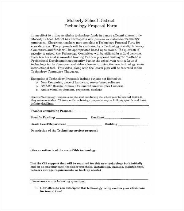 school technology proposal
