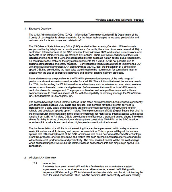 wireless lan technology proposal pdf