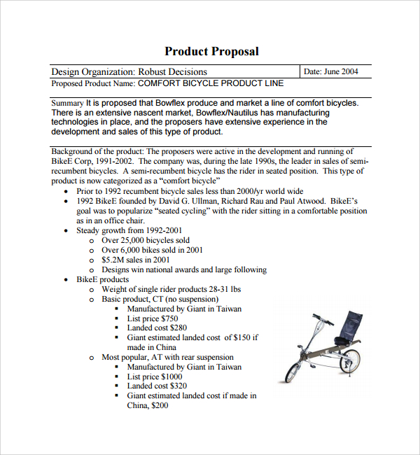 FREE 20+ Sample Product Proposal Templates in PDF MS Word Google