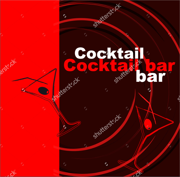 vector bar flyer template