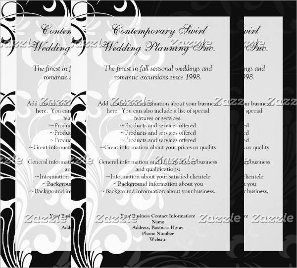 contemporary black and white swirl flyer