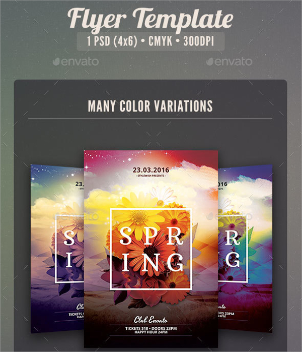 spring party flyer template