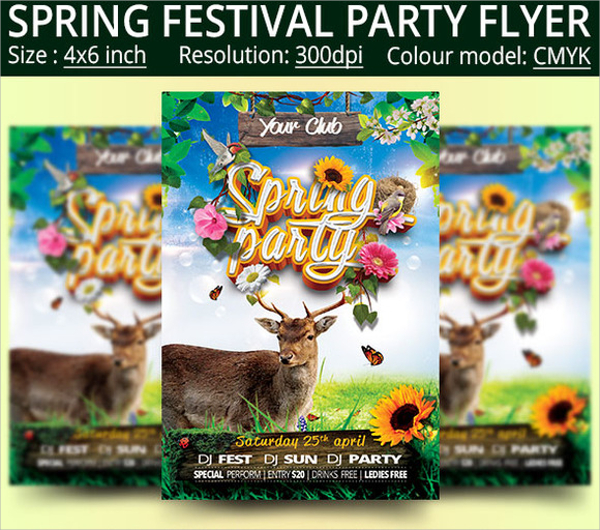 spring festival party flyer