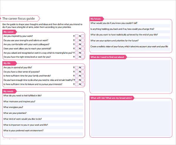 FREE 9+ Sample Goal Planning Templates in PDF | MS Word