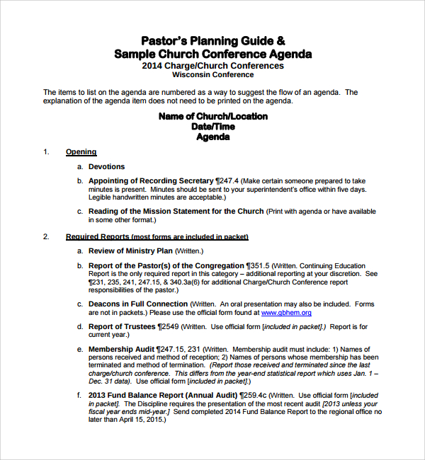 church conference planning template%ef%bb%bf