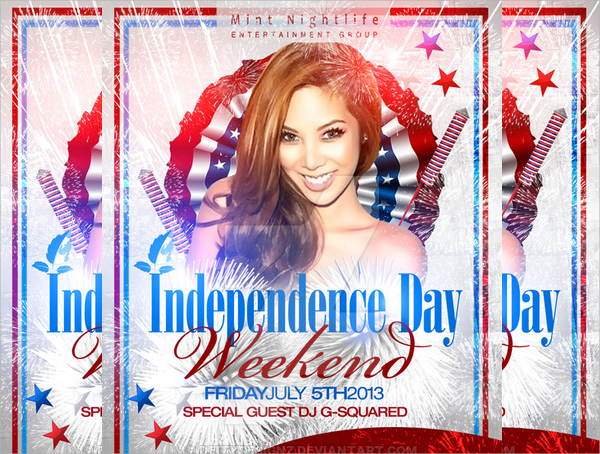 independence day weekend flyer template