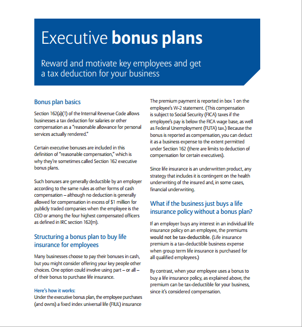 executive bonus plan