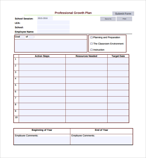 9  Growth Plan Templates Sample Templates