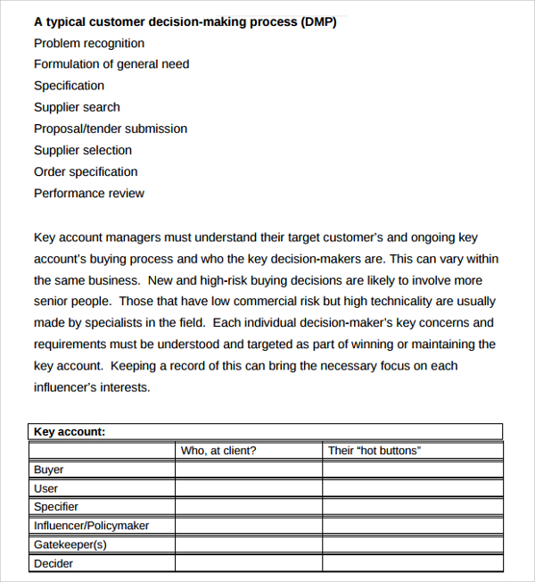 business account plan template